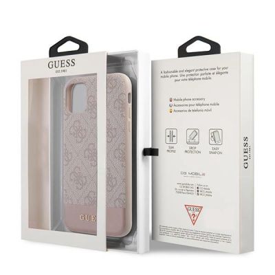 8. Guess 4G Stripe Collection Case for iPhone 11 / Xr 6.1" - Pink