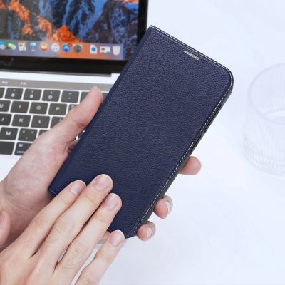 10. Dux Ducis Skin X2 case Samsung Galaxy S23+ flip case wallet stand blue