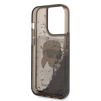 7. Karl Lagerfeld Glitter Karl's Head case for iPhone 14 Pro Max - black