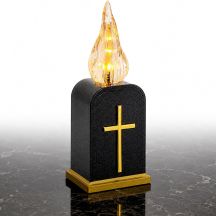 BATTERY-OPERATED LED CANDLE WITH TIMER LANTERN INSERT 16CM