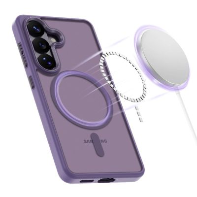 4. Tech-Protect Magmat MagSafe Case for Samsung Galaxy S26 - Matte Purple