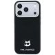 3. Karl Lagerfeld Grained Choupette Head Metal MagSafe Case for iPhone 17 Pro / 18 Pro - Black