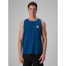 Men's regular sleeveless T-shirt with print 4F 4FRSS26TSLEM366-10S