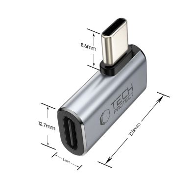 2. Tech-Protect Ultraboost AA01 USB-C Angled Adapter - Gray