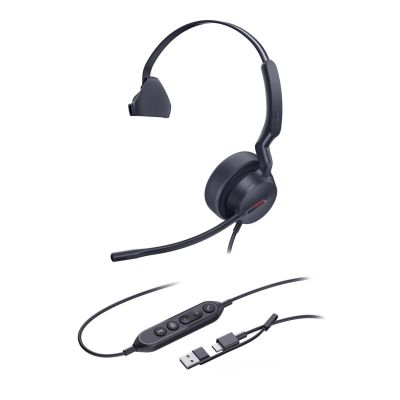 4. Yealink UH44 Mono Teams USB-C/A Headset Wired Headband Office/Call Center USB Type-C / USB Type-A Black