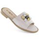 12. S.Barski W OLI262B silver flip-flops with zircons