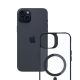 13. 3mk Satin Armor MagCase with MagSafe for iPhone 15 Plus - Clear with Black Frame