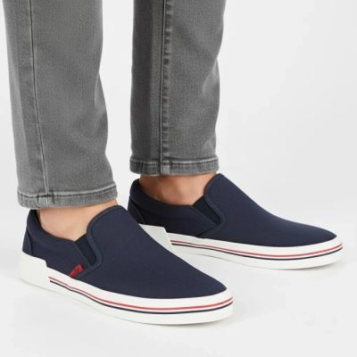 6. Men's slip-on sneakers navy blue Filippo MTN7792