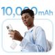 9. Baseus PicoGo 10000mAh 45W Powerbank with Built-in Cable and Display - White