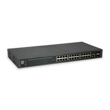 LevelOne WebSmart/GB PoE+ Switch 26-Port 19" 370W 1Gbps