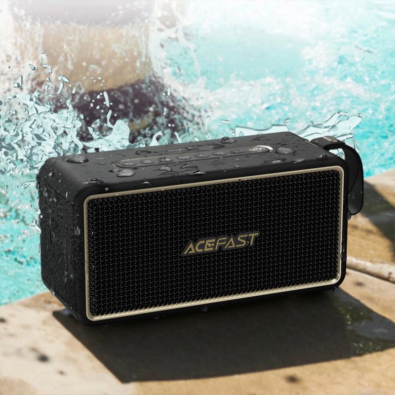 9. Acefast K3 Ultra Wireless Speaker with RGB Backlight Bluetooth 5.4 - Black