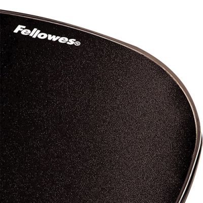 5. Fellowes CRYSTAL Gel Mouse Pad and Wrist Rest Black