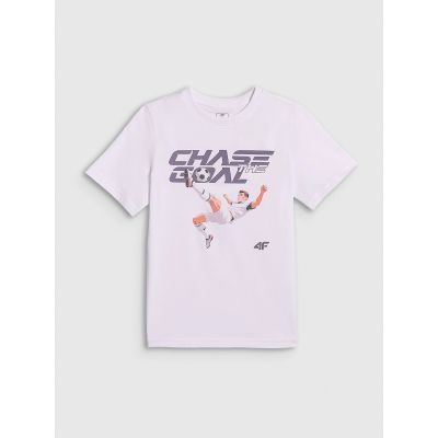 6. Boys' Regular-Fit Graphic T-Shirt 4F 4FJRAW26TTSHM4629-10S