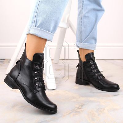 11. Insulated flat-heeled ankle boots Jezzi W JEZ412A, black