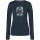 Women’s long-sleeve thermal shirt SUPER.NATURAL W Crazy Mouse LS navy blue