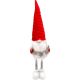 14. DECORATIVE SANTA CLAUS WITH SILVER STARS ON TELESCOPIC LEGS 50-70CM WHITE