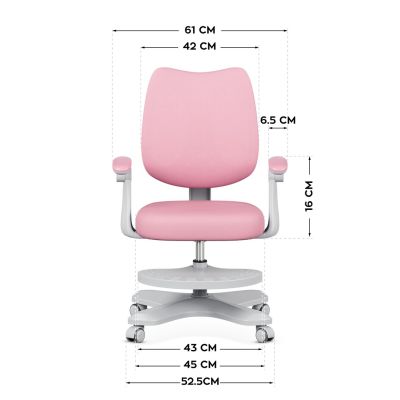 2. Junior 4.6 Pink Swivel Chair