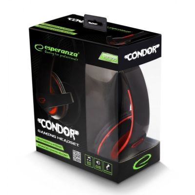 8. Esperanza Condor EGH300R headphones with microphone (black)
