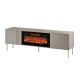 5. EF TV cabinet + black TRESSE fireplace 180x40x54.5 cashmere matt