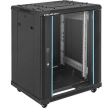 QOLTEC RACK CABINET 19" | 15U | 600X855X600 | TEMPERED DOOR