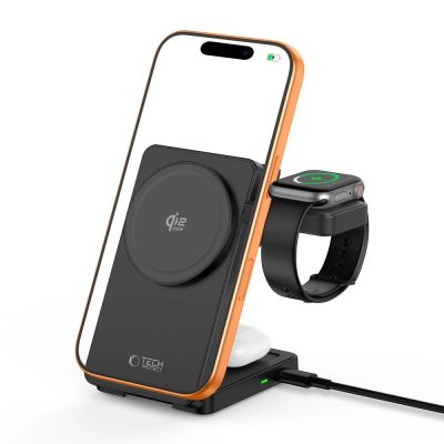 2. Tech-Protect A56 3in1 MagSafe Wireless Charger + USB-C / USB-C Cable 100cm - Black