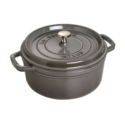 5. STAUB Round cast iron pot 40500-246-0 3.8l graphite