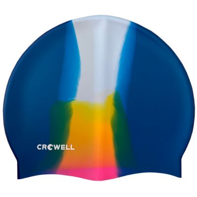 3. Crowell Multi Flame Silicone Swimming Cap, col. 14
