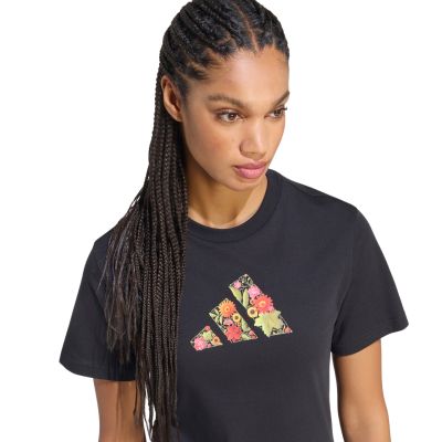 4. adidas Floral Regular Graphic Women's T-Shirt Black KT2766