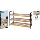 12. SHELF SHELF FOR SHOES 3 LEVELS BAMBOO EXCELLENT HOUSEWARE