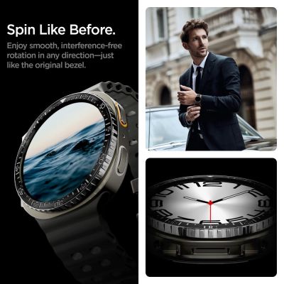 13. Spigen Bezel Tune Diver Cover for Samsung Galaxy Watch 8 44mm - Black