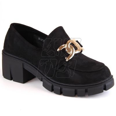 14. Vinceza W JAN250 suede high-heeled moccasin shoes, black