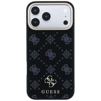 3. Guess Peony 4G Small Logo MagSafe Case for iPhone 17 Pro Max / 18 Pro Max - Black