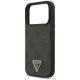 6. Guess Leather 4G Triangle Strass MagSafe Case for iPhone 17 Pro - Black
