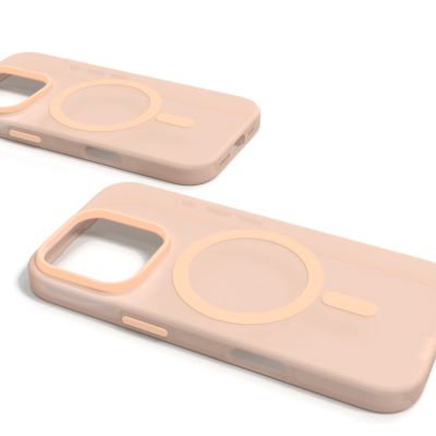 3. Puro Daylight MagSafe Silicone Case for iPhone 16 Pro Max - Beige