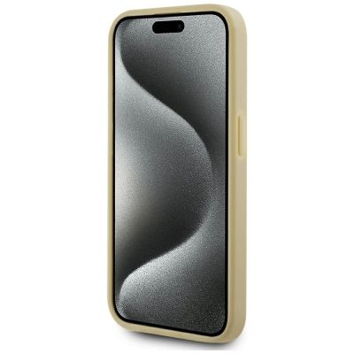 5. Karl Lagerfeld Wrinkled Metal Signature iPhone 15 Pro Max Case - Gold