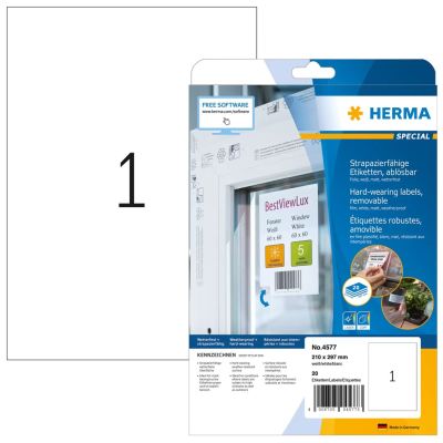 2. HERMA 4577 self-adhesive labels Removable White 20 pcs.