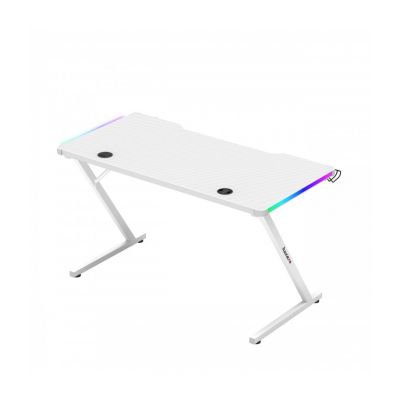 2. Huzaro Hero 2.5 White RGB Gaming Desk