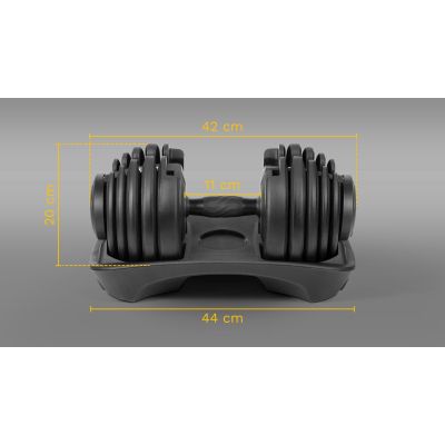 25. Cast iron adjustable dumbbell 24 kg REBEL ACTIVE
