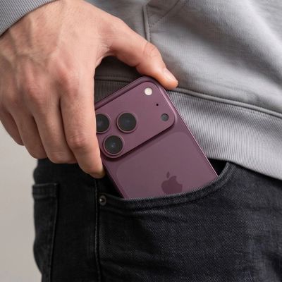 7. Tech-Protect Camfull Fit+ Tempered Glass Camera Screen Protector for iPhone 18 Pro Max - Burgundy