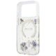 7. Guess Resin Flowers Glitter MagSafe Case for iPhone 18 Pro / 17 Pro - Purple