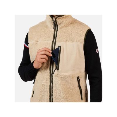 4. ROSSIGNOL Men's All Track Sherpa Vest Gray