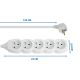 7. ESPERANZA POWER STRIP 5 SOCKETS 1.5M WHITE ELK207W