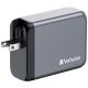 9. Verbatim GaN GNC-100 4-PORT 100W/USB A/C Mains Charger (EU/UK/US)