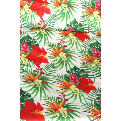 24. BRAZILIAN HAMMOCK HANGING CHAIR 100x50CM NATURA WITH SEWN TROPIC JUNGLE PILLOW