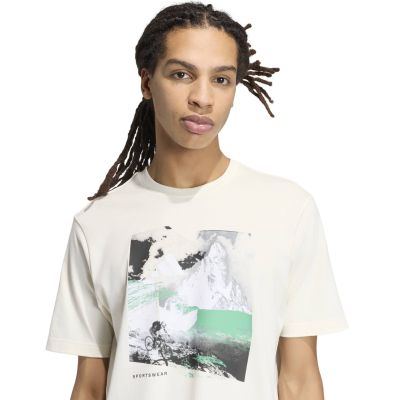 4. Men's adidas Memories of Sport Outdoor Graphic T-shirt Cream KC7095