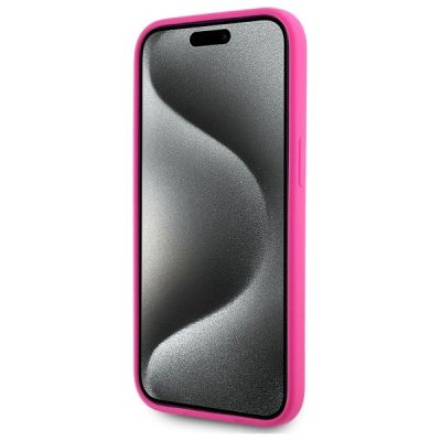 5. Karl Lagerfeld KLHMP15SSKHPPLF iPhone 15 6.1" fuchsia/fuschia hardcase Silicone Karl Head Print MagSafe