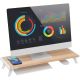 Techly ICA-MS 389 Monitor Holder/Stand Desk White, Wood