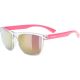 5. Uvex rookie clear multisport glasses boy, girl full rim pink, translucent
