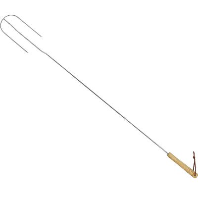 10. 100CM CAMPING FORK WITH WOODEN HANDLE