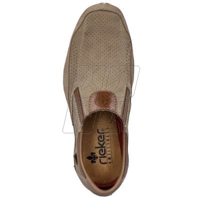 6. Rieker M RKR580 brown leather openwork shoes